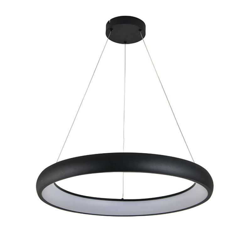 Підвісна світлодіодна люстра Horoz Electric ESSENCE 48W 4000K чорна