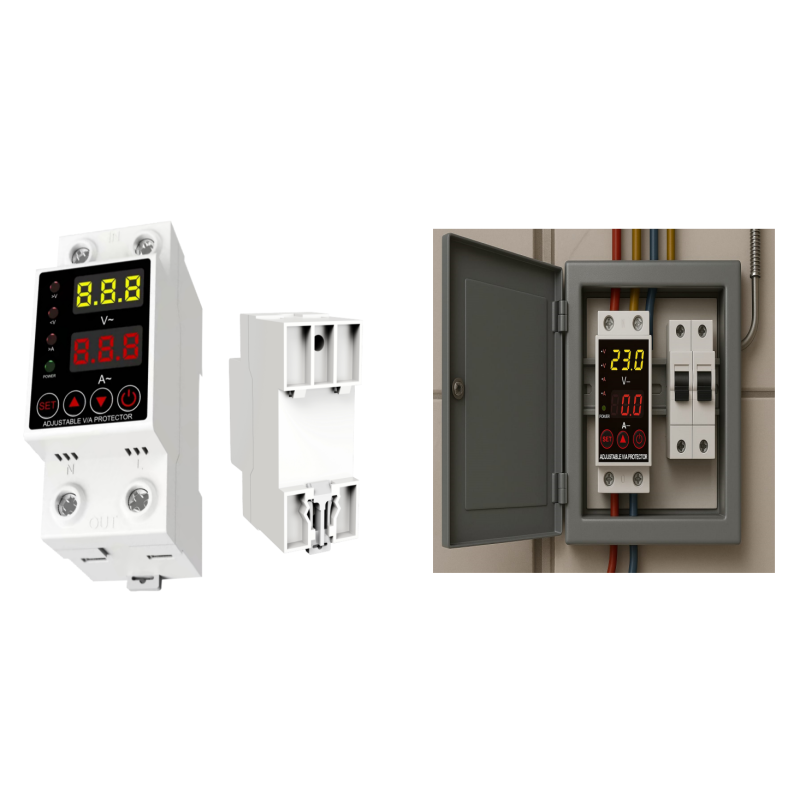 Реле напруги на DIN-рейку Protex-X Horoz Electric 63A