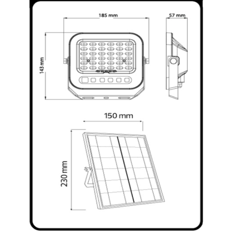 Світлодіодний прожектор на сонячній батареї TIGER PRO-50 3CCT  068-012-2050
