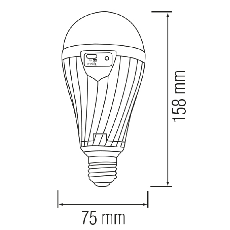 Лампа акумуляторна  "DURALITE-12" 12W 6400К, E27