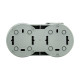 Вимикач 1-клавішний + Розетка з заземленням з кришкою сірий xOne