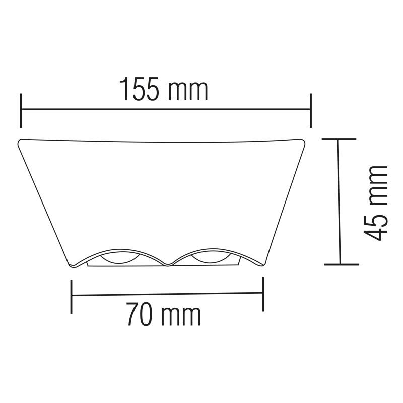 Світильник фасадний LED  "BAT-6T" 6W настінний