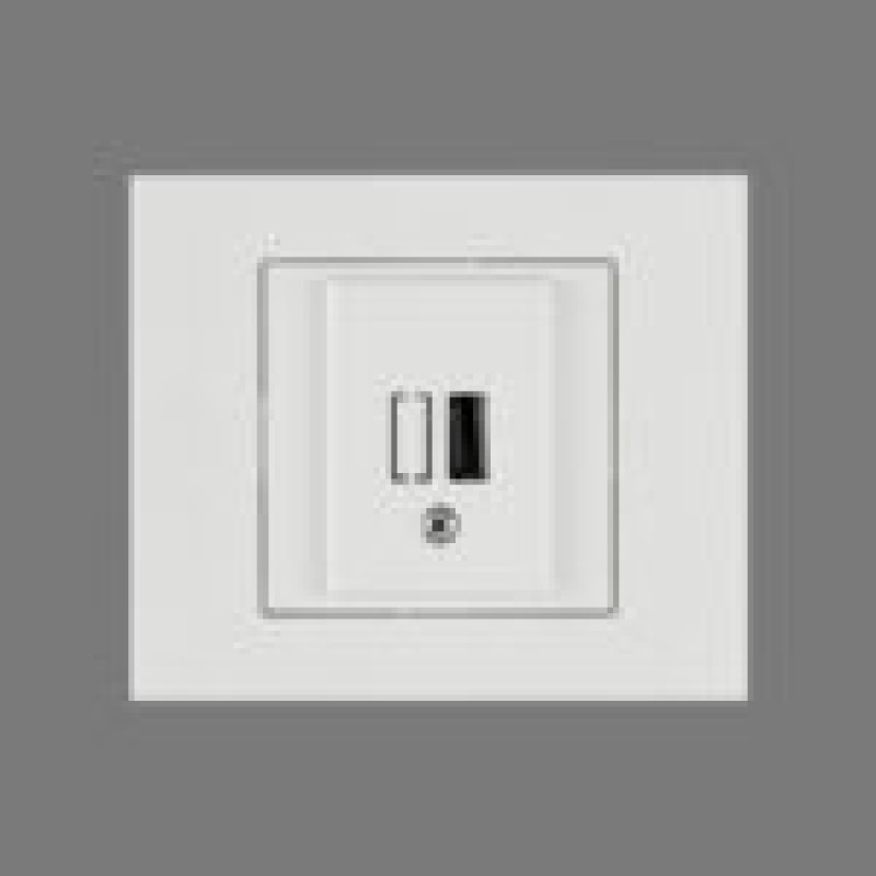 Розетка 1-USB біла GRANO