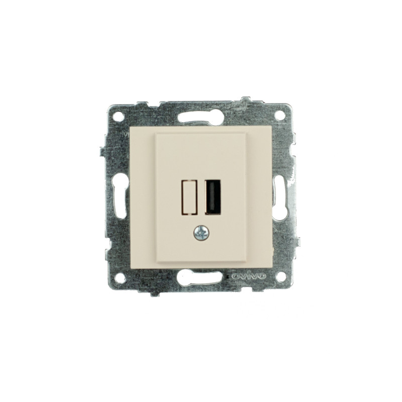 Механізм розетки USB з адаптером  Grano крем