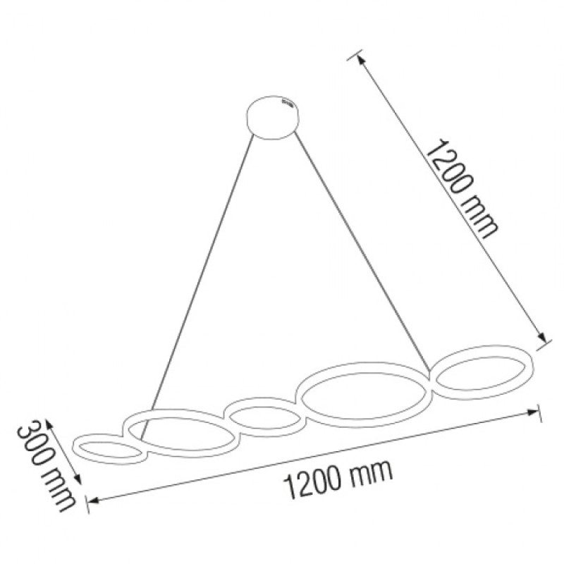 Люстра LED "OLYMPIC" 45W  чорна