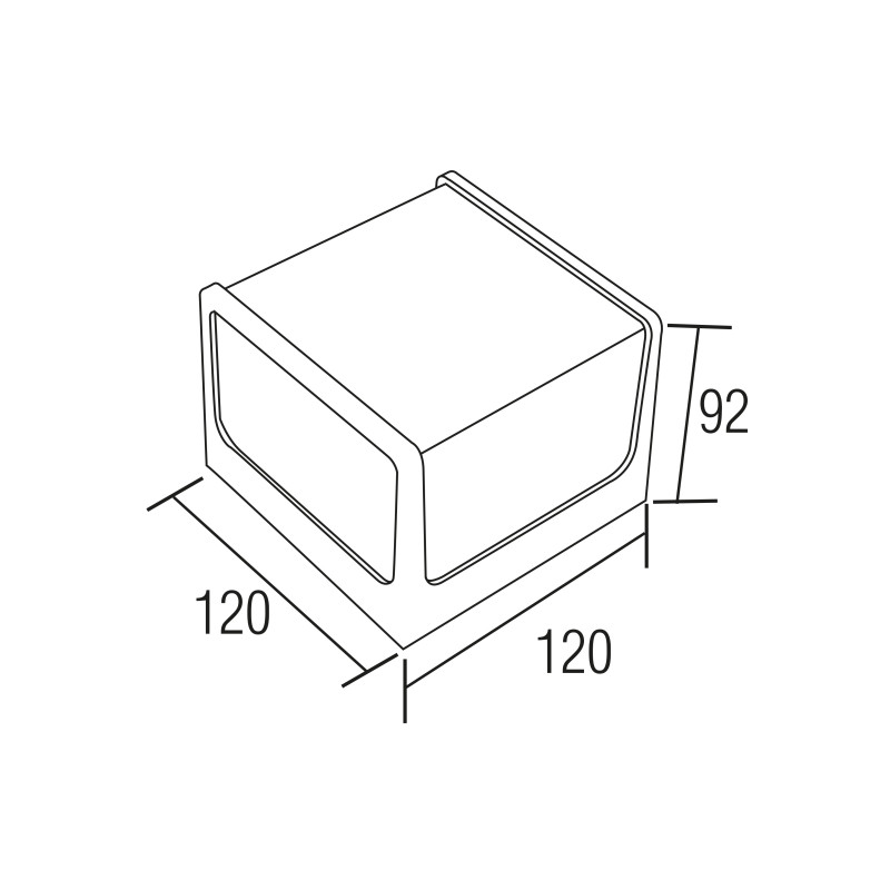 Світильник світлодіодний фасадний CUBE настінний