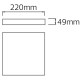 Світильник накладний квадратний  "ANDREA/S-15" 15W IP 54 6400K  білий 016-067-0015-010