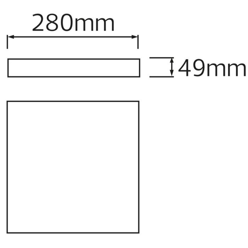 Світильник накладний квадратний  "ANDREA/S-20" 20W IP 54 6400K  білий 016-067-0020-010