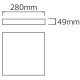 Світильник накладний квадратний  "ANDREA/S-20" 20W IP 54 6400K  білий 016-067-0020-010