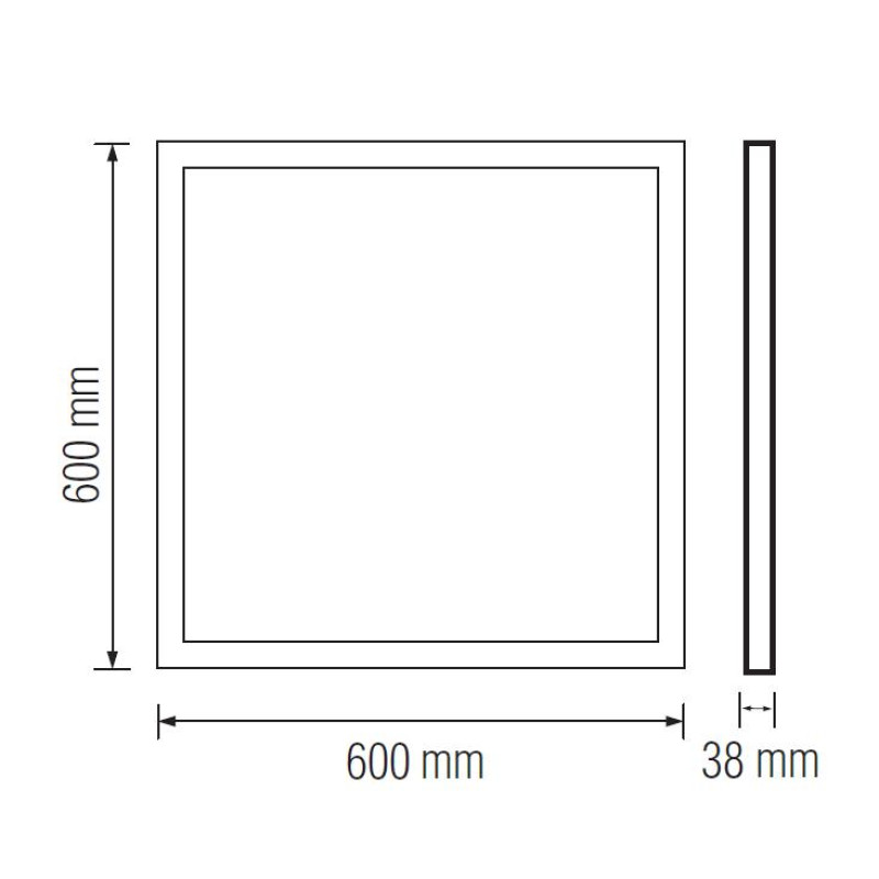 Світильник накладний 600*600 SMD LED "PULSAR-48"  48 W  6400K біілий