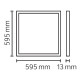 Врізний арт світильник  600*600 SMD LED "CAPELLA-48"  48 W  6400K панель біла