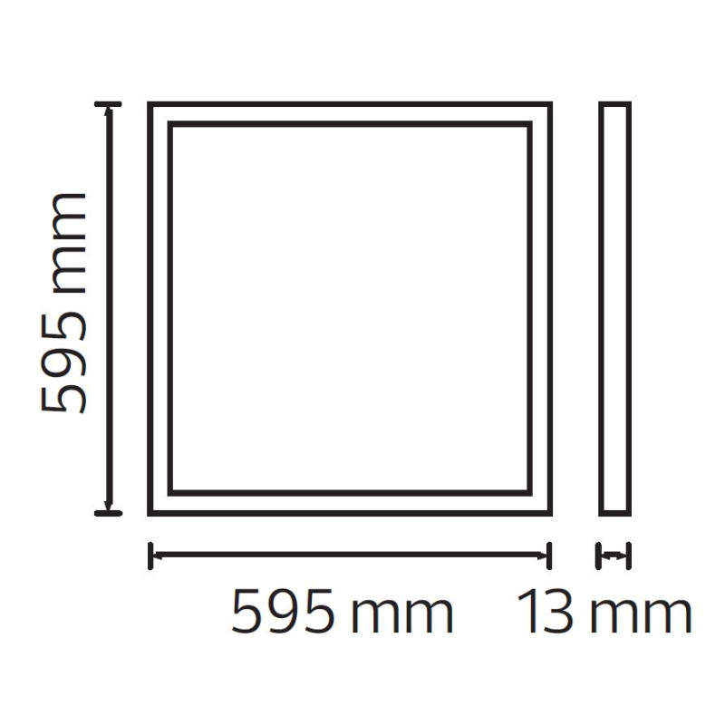 Врізний арт світильник  600*600 SMD LED "CAPELLA-48"  48 W  4200K панель біла